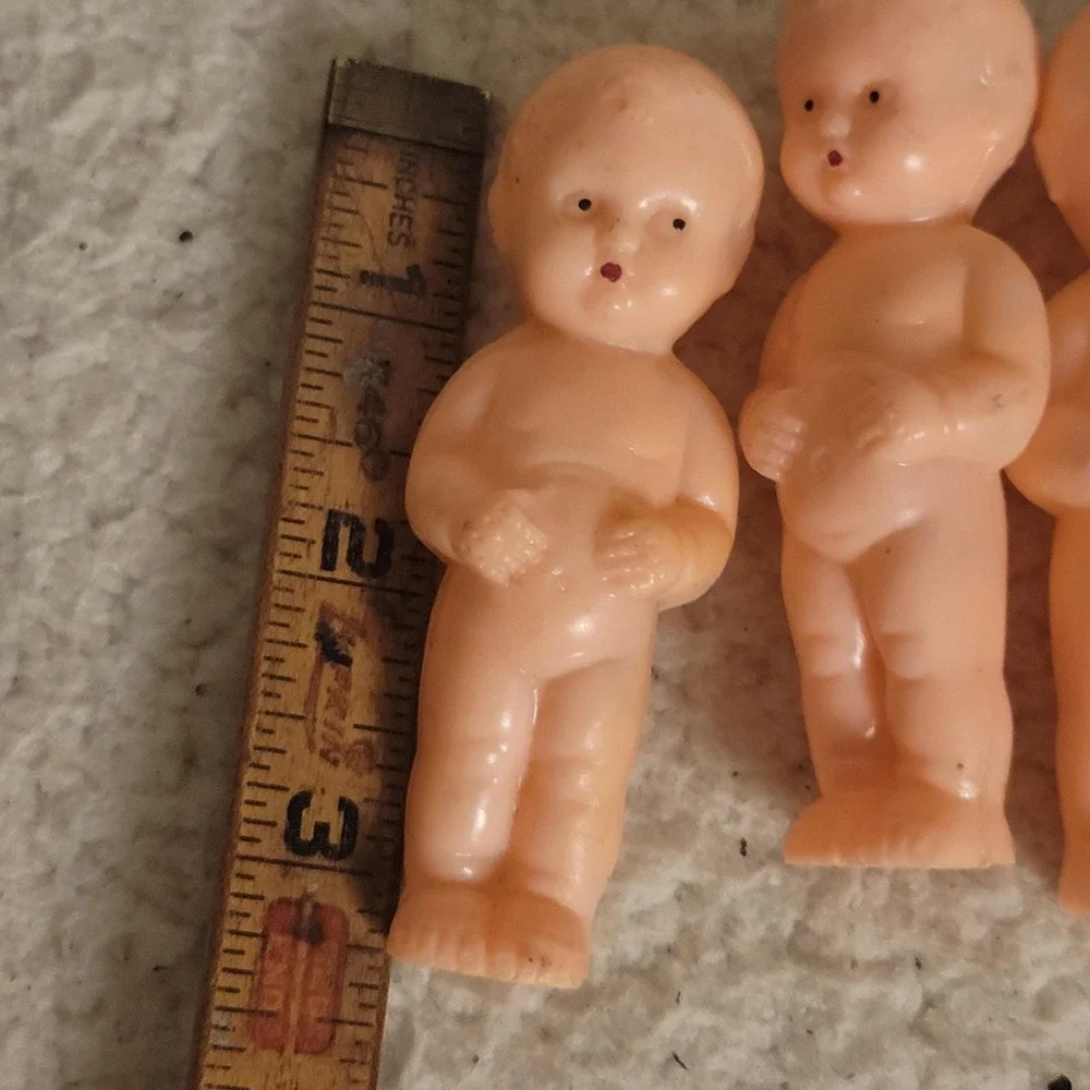Lot of 3 1950's Hard Plastic Miniature Toy Dolls:  Best USA Baby Doll